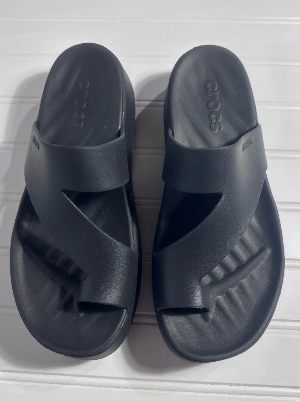 Crocs Getaway Platform Toe Loop sandals women’s 7 black